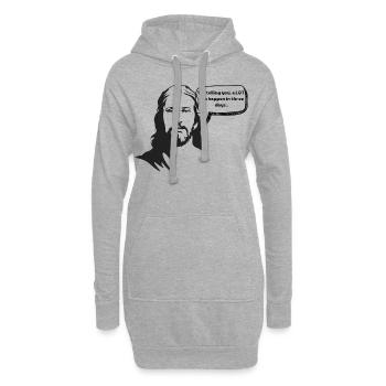 Jesus - Hoodie-Kleid - Grau meliert - Vorne