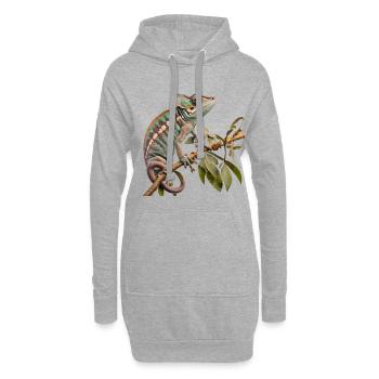 Pouvoir caméléon - Sweat-shirt à capuche long Femme - gris chiné - Devant
