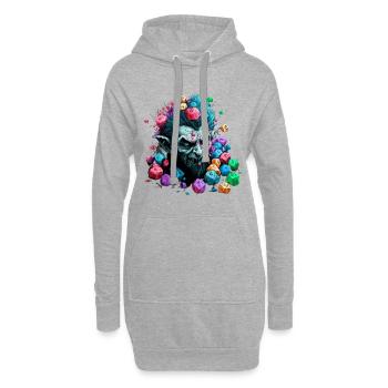 Der mehrdimensionale Troll von LoL - Hoodie-Kleid - Grau meliert - Vorne