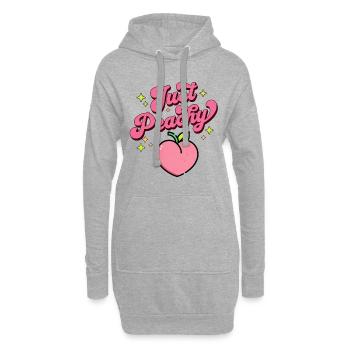 Pink Just Peachy - Hoodie Dress - heather grey - Front