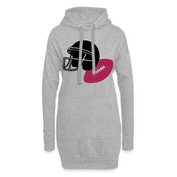 Football - Hoodie-Kleid - Grau meliert - Vorne