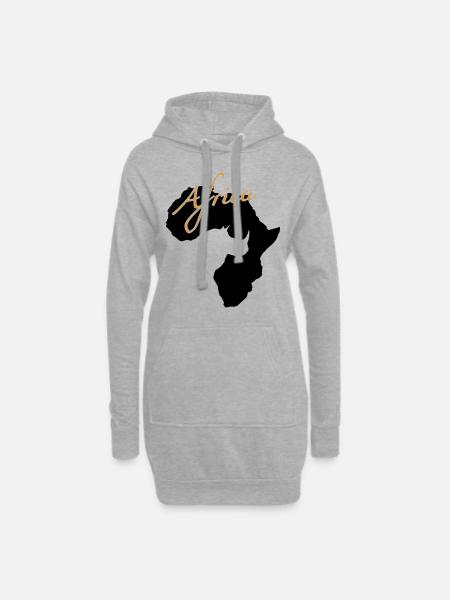 Africa - Hoodie-Kleid - Grau meliert