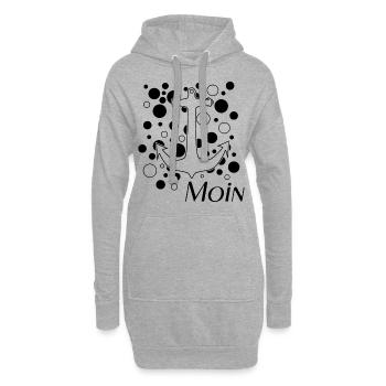Moin - Hoodie-Kleid - Grau meliert - Vorne
