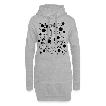 Anker - Hoodie-Kleid - Grau meliert - Vorne
