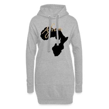 Africa Afrika - Hoodie-Kleid - Grau meliert - Vorne