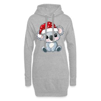 Koala Noël mignon Noël mignon Noël - Sweat-shirt à capuche long Femme - gris chiné - Devant