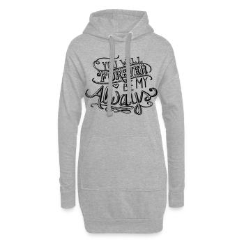 Forever my always - Hoodie-Kleid - Grau meliert - Vorne