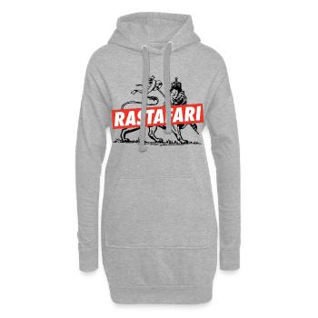 Lion of Judah - Jah Rastafari - Reggae Roots Shirt - Hoodie-Kleid - Grau meliert - Vorne