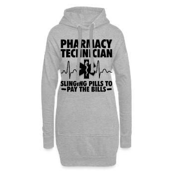 Pharmacien | Pharmacien en pharmacie étudiant l'idée de cadeau - Sweat-shirt à capuche long Femme - gris chiné - Devant