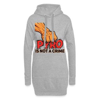 Pyro Statement Shirt – Dein Feuerwerk ist Kunst! - Hoodie-Kleid - Grau meliert - Vorne