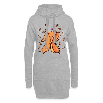 Weenie Lover - Hoodie Dress - heather grey - Front