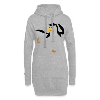Pinguin macht Karate Sport - Hoodie-Kleid - Grau meliert - Vorne