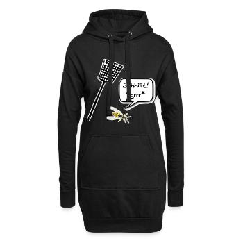 Ziel: Unglückliche Hornisse - Hoodie-Kleid - Schwarz - Vorne
