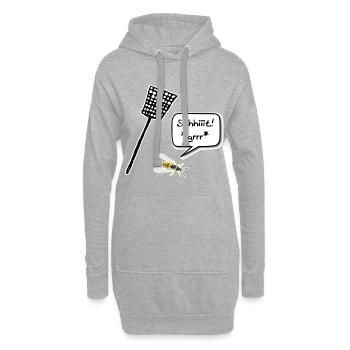 Ziel: Unglückliche Hornisse - Hoodie-Kleid - Grau meliert - Vorne