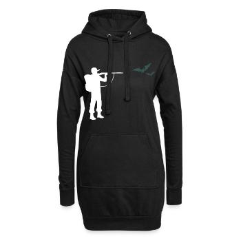 Chasseur chasse halloween cadeau chasse club sport - Sweat-shirt à capuche long Femme - noir - Devant