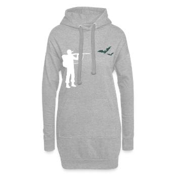 Chasseur chasse halloween cadeau chasse club sport - Sweat-shirt à capuche long Femme - gris chiné - Devant