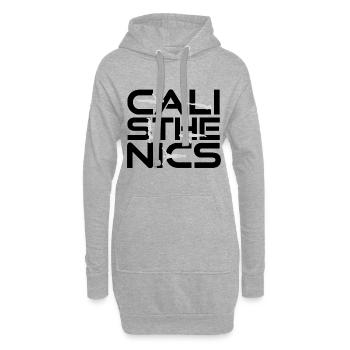 Calisthenics Street Workout Silhouetten Exercises - Hoodie-Kleid - Grau meliert - Vorne