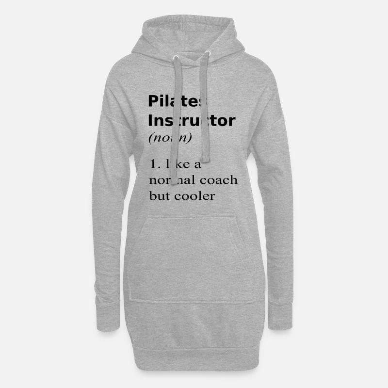 Pilates instructor - Hoodie-Kleid - Grau meliert