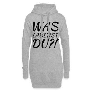 De quoi tu parles? - Sweat-shirt à capuche long Femme - gris chiné - Devant