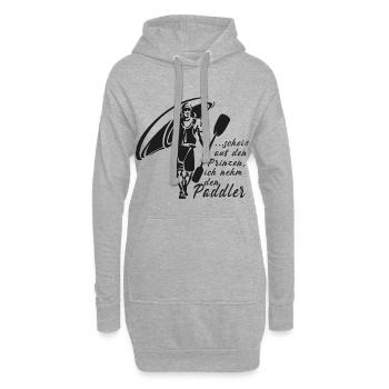 Kayak / Paddler Prinz - Hoodie-Kleid - Grau meliert - Vorne