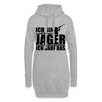 Chasseur - Sweat-shirt à capuche long Femme - gris chiné - Devant