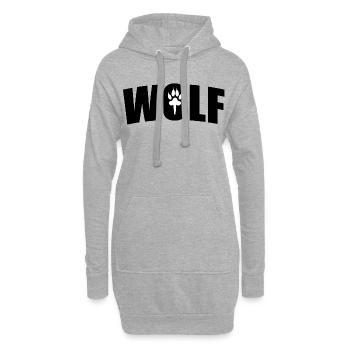 Wolf - Hoodie Dress - heather grey - Front