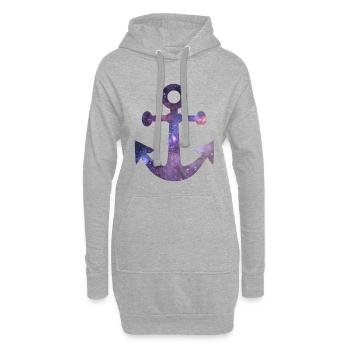 Anker - Hoodie-Kleid - Grau meliert - Vorne