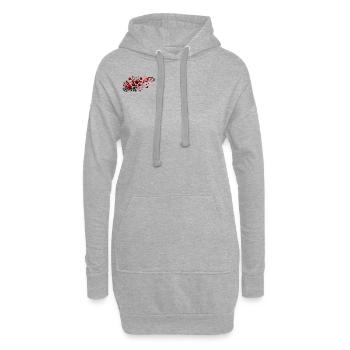 Roses rouges avec une élégante boucle de fumée - Sweat-shirt à capuche long Femme - gris chiné - Devant