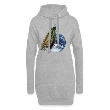 Eden above Earth | Pulau Kreasi (Schwarz) - Hoodie-Kleid - Grau meliert - Vorne