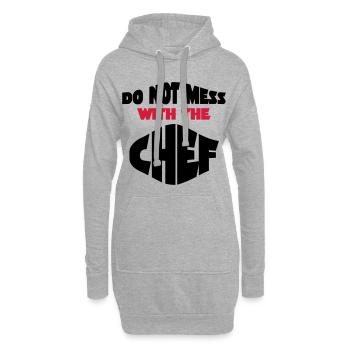 chef - Hoodie-Kleid - Grau meliert - Vorne