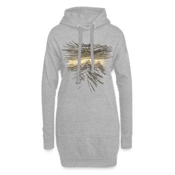 Berg abstrakt - Hoodie-Kleid - Grau meliert - Vorne