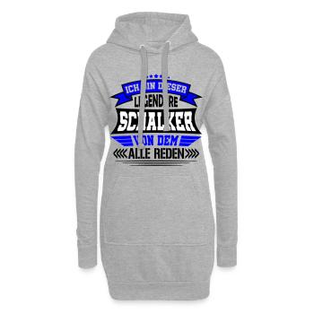 Legendärer Schalker | Farben änderbar - Hoodie-Kleid - Grau meliert - Vorne