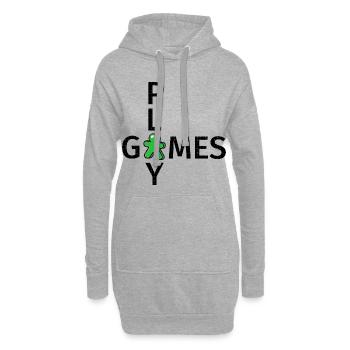 Jeux de société Jouer aux mots croisés Pöppel Green - Sweat-shirt à capuche long Femme - gris chiné - Devant