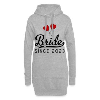 Braut seit 2023 - Hoodie-Kleid - Grau meliert - Vorne