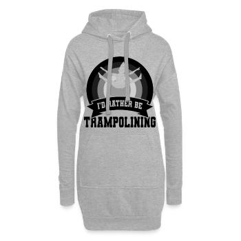 I’d Rather Be Trampolining - Hoodie-Kleid - Grau meliert - Vorne