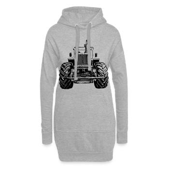MB trac Front - Hoodie-Kleid - Grau meliert - Vorne