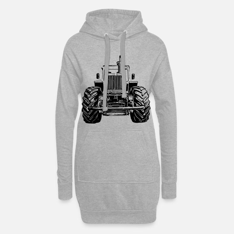 MB trac Front - Hoodie-Kleid - Grau meliert