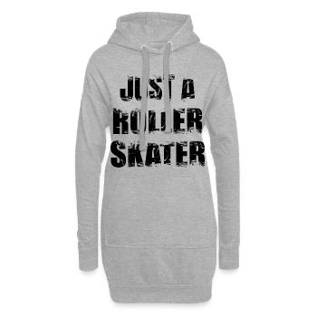 Nur ein Rollschuhläufer - Hoodie-Kleid - Grau meliert - Vorne