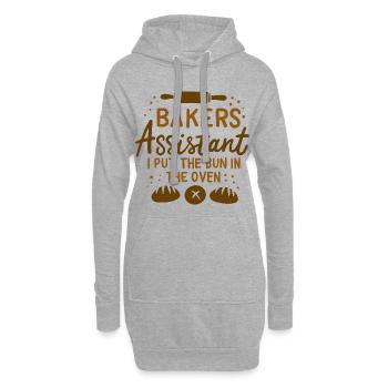 Compagnon boulanger - Sweat-shirt à capuche long Femme - gris chiné - Devant