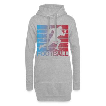 Footballeur - Sweat-shirt à capuche long Femme - gris chiné - Devant
