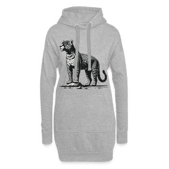 Jaguar - Sweat-shirt à capuche long Femme - gris chiné - Devant