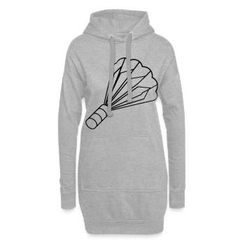 Volant - Sweat-shirt à capuche long Femme - gris chiné - Devant
