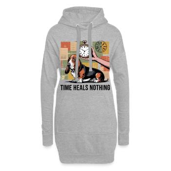 Zeitloser Basset - Hoodie-Kleid - Grau meliert - Vorne