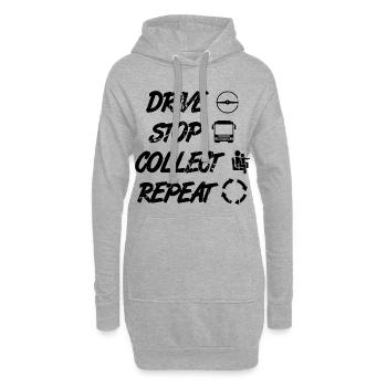 Busfahrer Zeitplan - Hoodie-Kleid - Grau meliert - Vorne