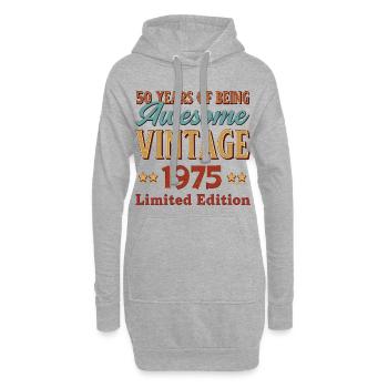 Rétro 1975 Édition Limitée Vintage - Sweat-shirt à capuche long Femme - gris chiné - Devant