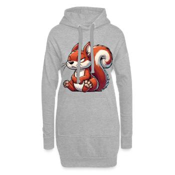 Écureuil Écureuil Écureuil Amoureux des rongeurs - Sweat-shirt à capuche long Femme - gris chiné - Devant