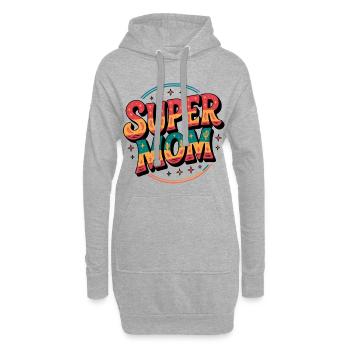 Supermom Desert Colors Design - Sweat-shirt à capuche long Femme - gris chiné - Devant