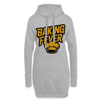 Baking Fever: Chef Hat Graphic - Hoodie-Kleid - Grau meliert - Vorne