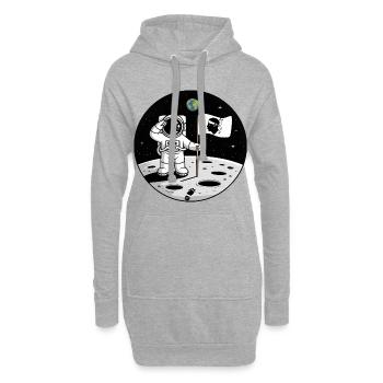Norman Astronaut Normandy Pride Weltraumhumor - Hoodie-Kleid - Grau meliert - Vorne