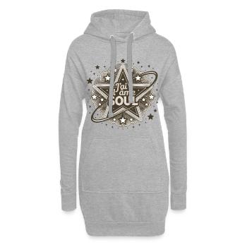 J'AI L'ÂME SOUL #3 – lass uns reden - Hoodie-Kleid - Grau meliert - Vorne